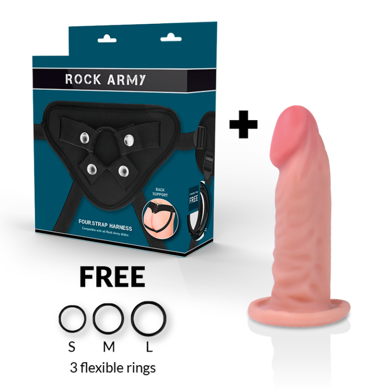rockarmy-arnes-+-dual-density-tiger-dildo-realista-14cm-1