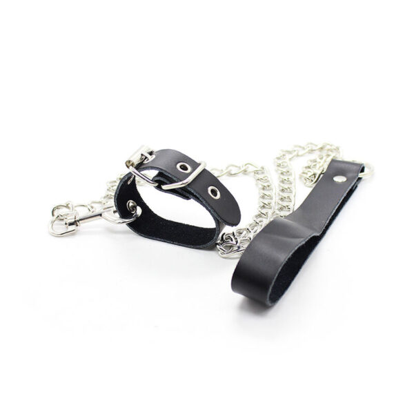 ohmama-fetish---collar-para-pene-y-correa-piel-con-cadena-metalica-2