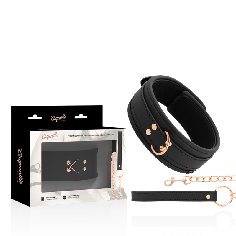 coquette-chic-desire---fantasy-collar-cuero-vegano-con-correa-y-forro-de-neopreno-0