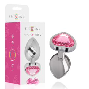 intense---plug-anal-metal-aluminio-corazÓn-rosa-talla-l-0