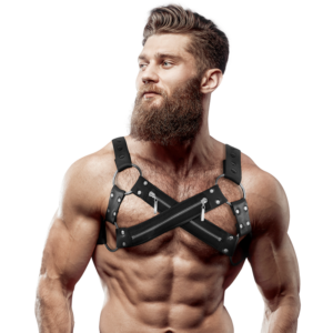 fetish-submissive-attitude---arnÉs-bulldog-ajustable-neopreno-pecho-cruzado-con-cremalleras-hombre-0