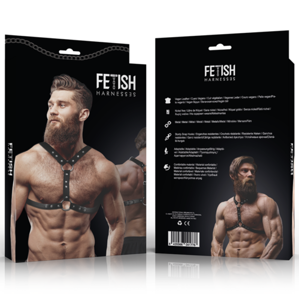 fetish-submissive-attitude---arnÉs-ecopiel-pecho-con-doble-sujeciÓn-y-tachuelas-hombre-1