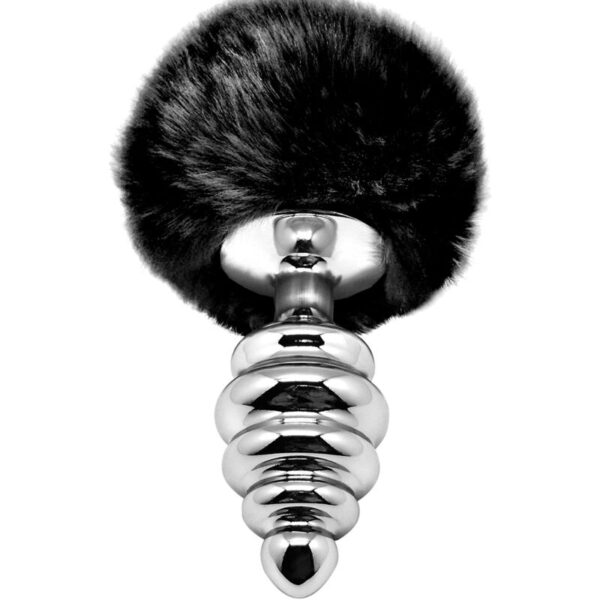alive---anal-pleasure-plug-espiral-metal-pompon-negro-talla-s-1
