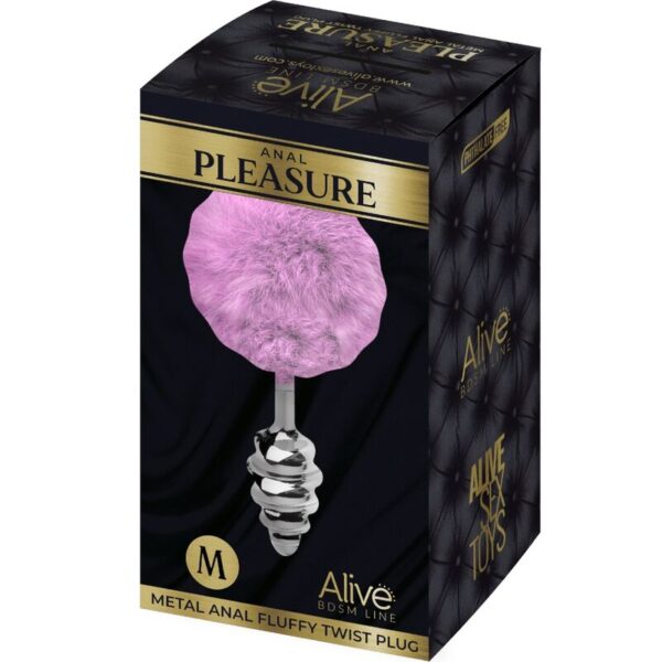 alive---anal-pleasure-plug-espiral-metal-pompon-violeta-talla-m-3