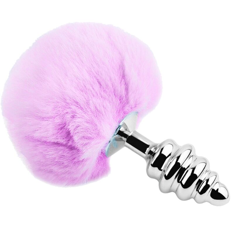alive---anal-pleasure-plug-espiral-metal-pompon-violeta-talla-m-0