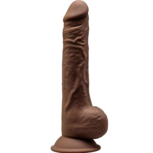 silexd---modelo-1-pene-realistico-silicona-premium-silexpan-marron-24-cm-0