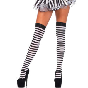leg-avenue---calcetines-altos-de-rayas-negro/blanco-0