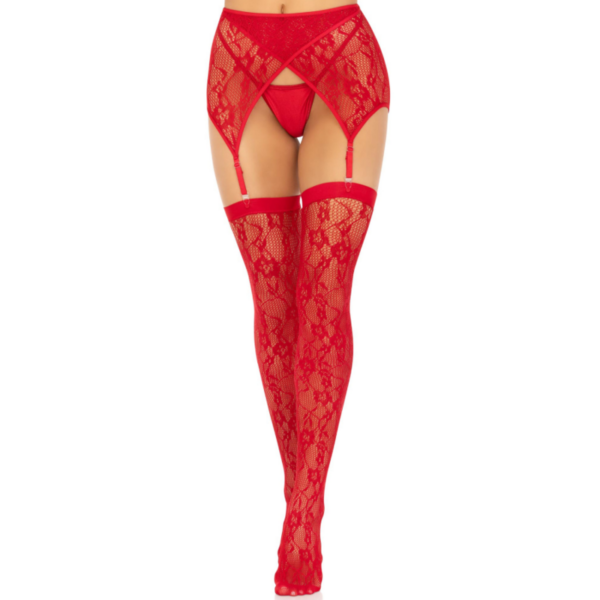 leg-avenue---medias-encaje-&-liguero-rojo-3