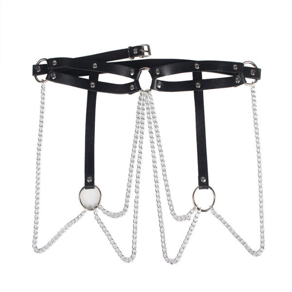 subblime---cinturon-de-cadenas-anillas-cuero-negro-talla-Única-3
