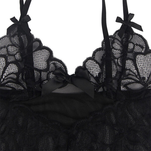 subblime---babydoll-con-tirantes-ajustables-y-estampado-floral-de-encaje-transparente-negro-s/m-7