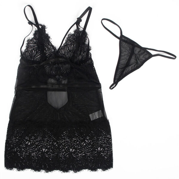 subblime---babydoll-con-tirantes-ajustables-de-encaje-negro-s/m-5