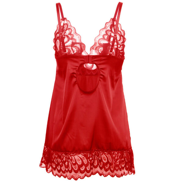 subblime---babydoll-satinado-con-encaje-rojo-s/m-4