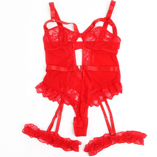 subblime---teddy-con-liga-detalle-encaje-y-tiras-rojo-s/m-2