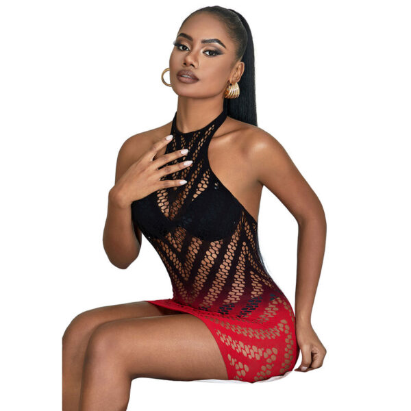 subblime---952242-vestido-de-rejilla-elstico-degradado-rojo-y-negro-talla-Única-5
