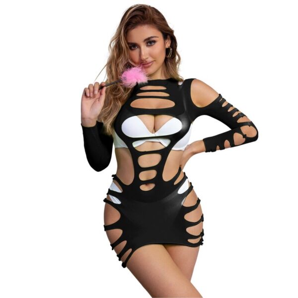 subblime---952266-vestido-de-rejilla-elstico-manga-larga-negro-talla-Única-2