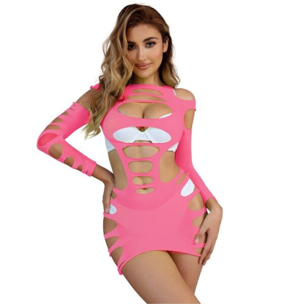 subblime---952273-vestido-de-rejilla-elstico-manga-larga-rosa-talla-Única-5