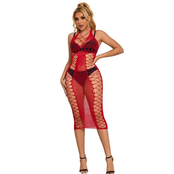 subblime---952327-vestido-de-rejilla-largo-rojo-talla-Única-1