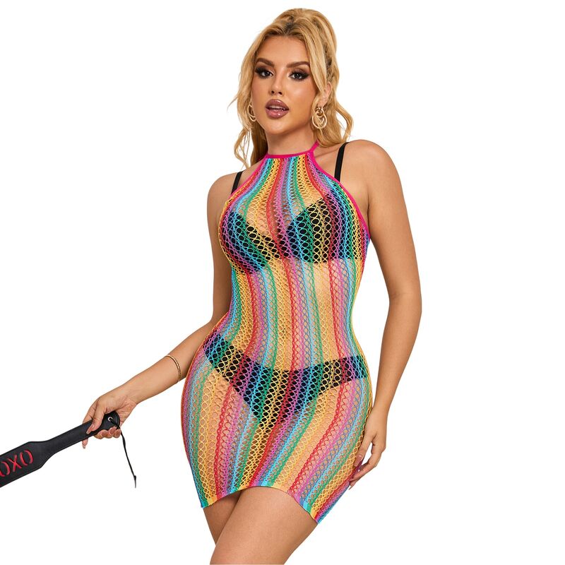 subblime---952341-vestido-de-rejilla-arcoiris-talla-Única-0