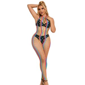 subblime---952358-vestido-de-rejilla-cuello-halter-arcoiris-talla-Única-0