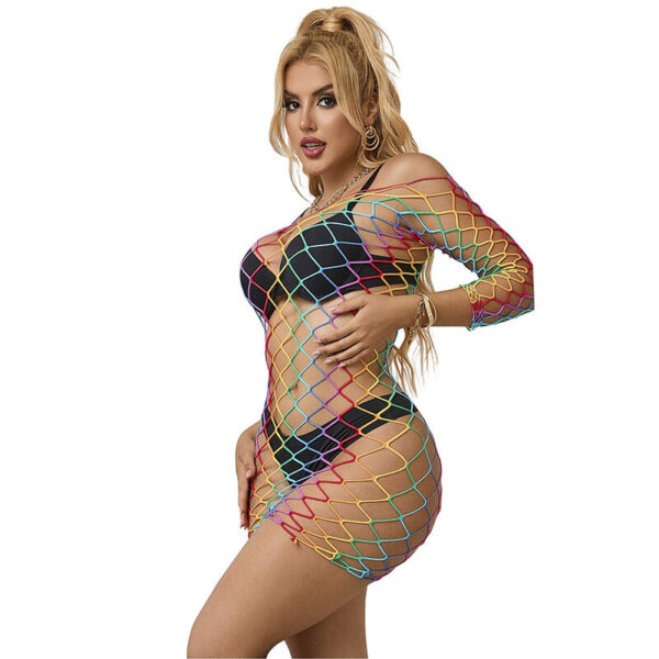 subblime---952426-vestido-de-rejilla-manga-larga-arcoiris-talla-Única-4