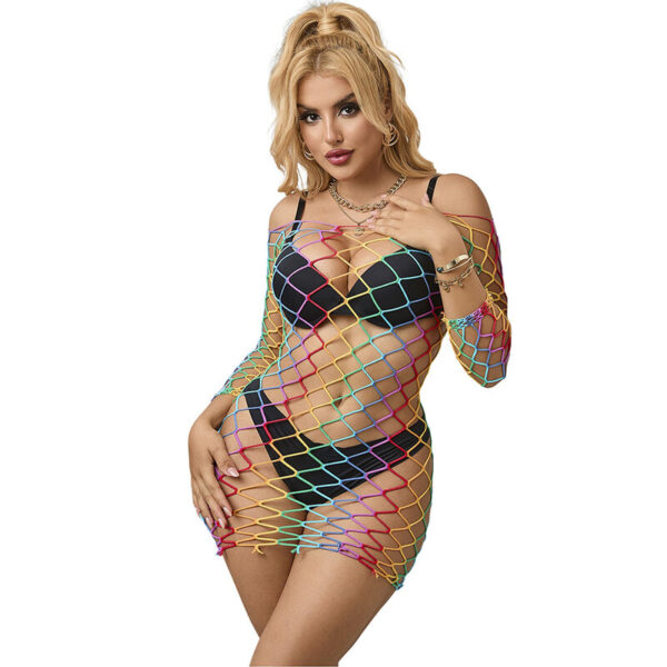 subblime---952426-vestido-de-rejilla-manga-larga-arcoiris-talla-Única-3