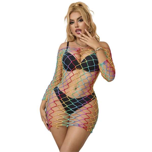 subblime---952426-vestido-de-rejilla-manga-larga-arcoiris-talla-Única-5