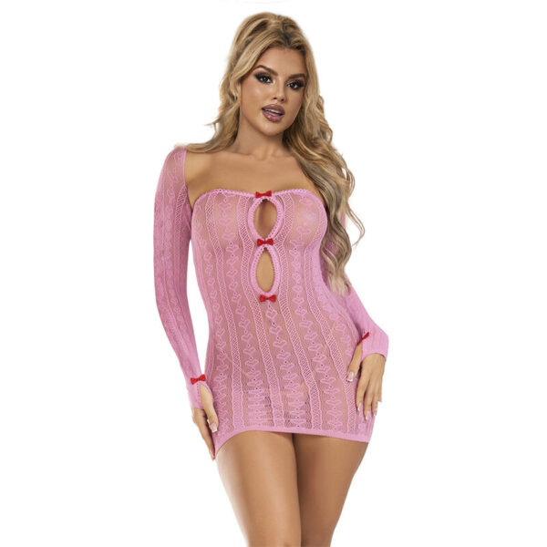 subblime---952471-vestido-de-rejilla-rosa-talla-Única-3