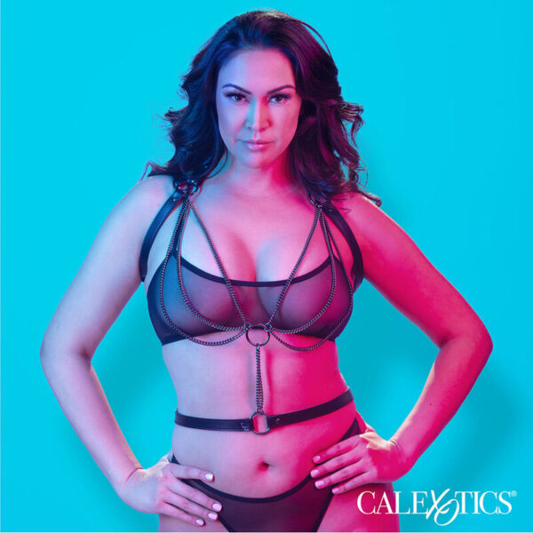 calexotics---euphoria-arnÉs-estilo-cabestro-con-mÚltiples-cadenas-premium-talla-plus-3
