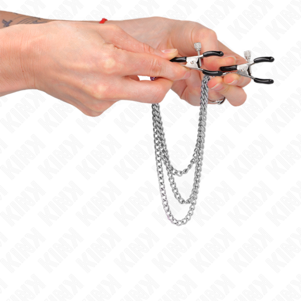 kink---pinzas-para-pezones-con-triple-cadena-plateado-20/23/28-cm-3