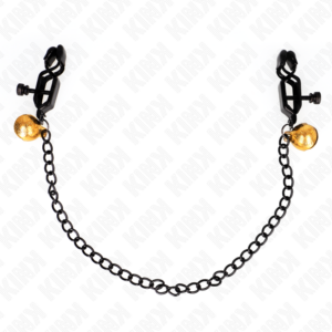 kink---pinzas-para-pezones-planas-negro-con-cascabel-y-cadena-plateado-30-cm-0
