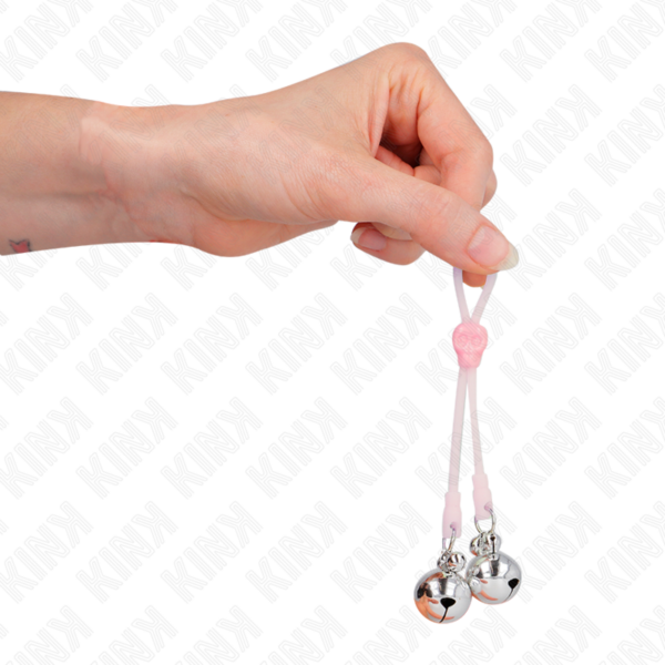 kink---pinzas-para-pezones-luminosas-forma-calabera-con-cascabel-sonoro-ajustable-rosa-/-plateado-3
