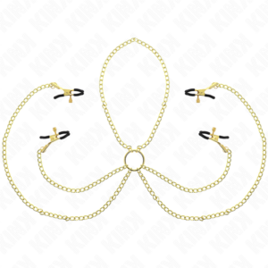 kink---pinzas-para-pezones-y-clÍtoris-4-enganches-ajustable-dorado-0
