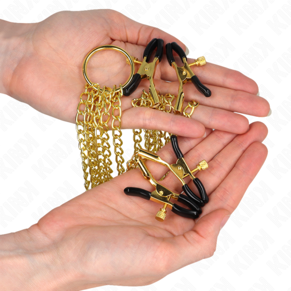 kink---pinzas-para-pezones-y-clÍtoris-4-enganches-ajustable-dorado-2