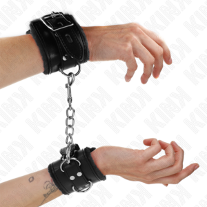 kink---muÑequeras-forradas-negro-con-correa-negro-ajustable-20-29-cm-x-5.5-cm-0