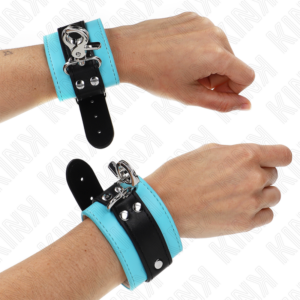 kink---muÑequeras-con-cierre-premium-negro-/-azul-ajustable-21-28-cm-x-5.5-cm-0