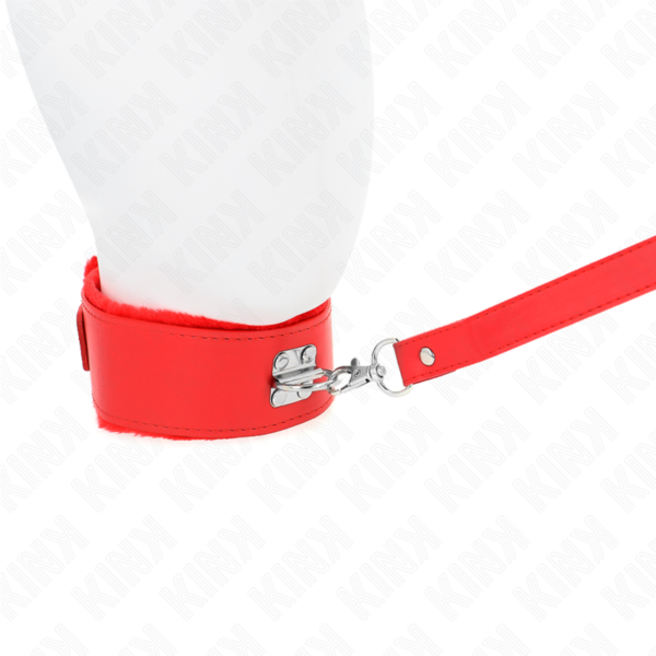 kink---collar-con-correa-116-cm-con-tachuelas-plateadas-modelo-4-rojo-ajustable-40-48-cm-x-6-cm-2