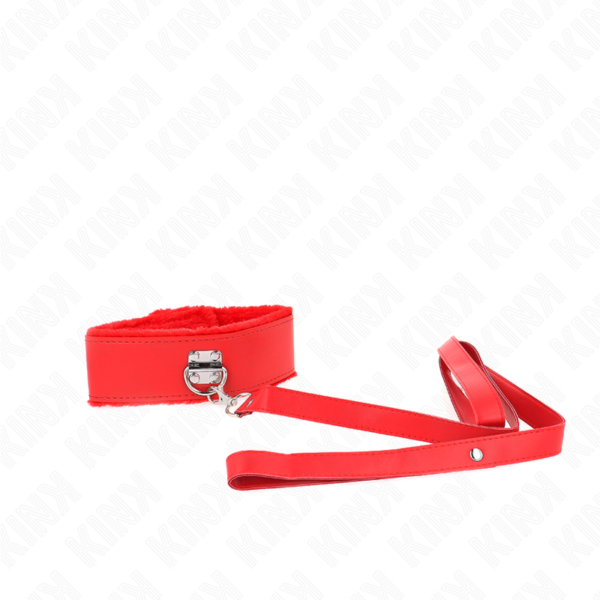 kink---collar-con-correa-116-cm-con-tachuelas-plateadas-modelo-4-rojo-ajustable-40-48-cm-x-6-cm-1