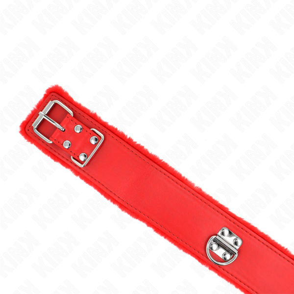 kink---collar-con-correa-116-cm-con-tachuelas-plateadas-modelo-4-rojo-ajustable-40-48-cm-x-6-cm-4