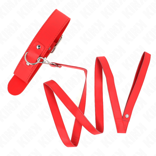 kink---collar-con-correa-116-cm-fino-rojo-ajustable-32-50-cm-x-8-cm-1