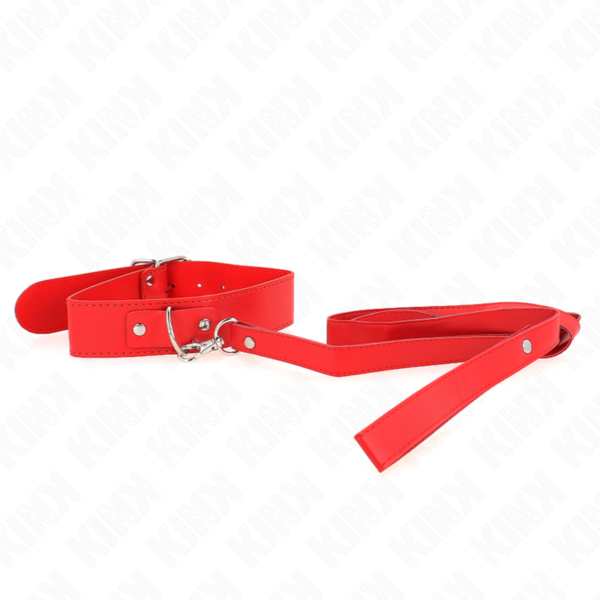 kink---collar-con-correa-116-cm-fino-rojo-ajustable-32-50-cm-x-8-cm-3