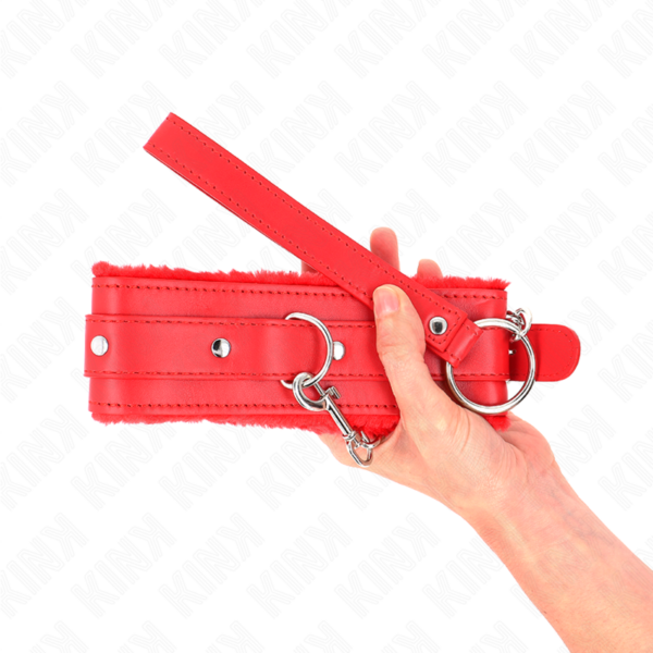 kink---collar-con-correa-65-cm-con-restricciones-rojo-ajustable-36-42-cm-x-5.5-cm-3