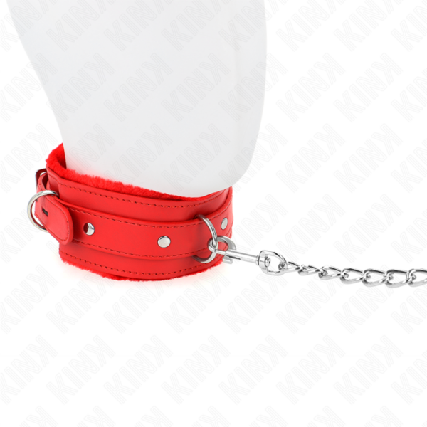 kink---collar-con-correa-65-cm-con-restricciones-rojo-ajustable-36-42-cm-x-5.5-cm-4
