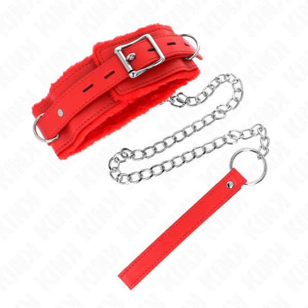 kink---collar-con-correa-65-cm-con-restricciones-rojo-ajustable-36-42-cm-x-5.5-cm-2