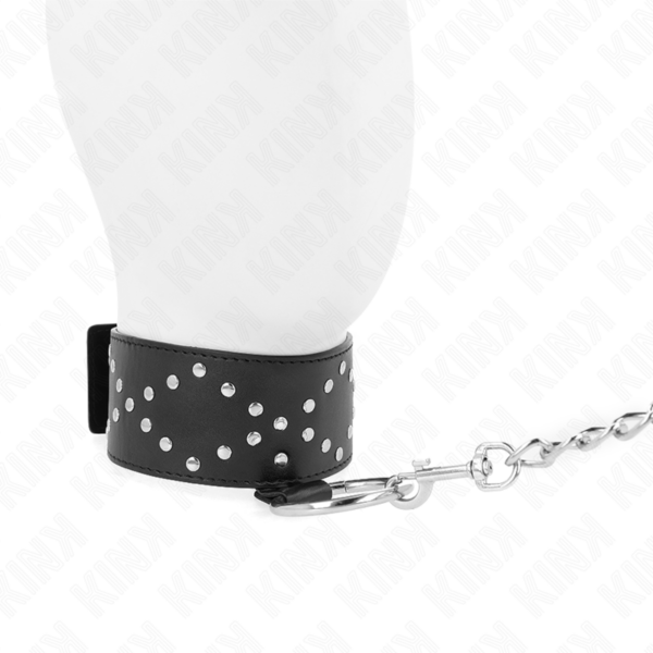 kink---collar-con-correa-65-cm-con-tachuelas-plateadas-modelo-3-ajustable-36-43-cm-x-5-cm-2