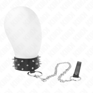 kink---collar-con-correa-65-cm-con-tachuelas-plateadas-modelo-5-ajustable-36-43-cm-x-5-cm-0