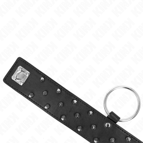 kink---collar-con-correa-65-cm-con-tachuelas-plateadas-modelo-5-ajustable-36-43-cm-x-5-cm-4