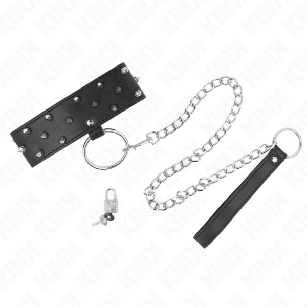 kink---collar-con-correa-65-cm-con-tachuelas-plateadas-modelo-5-ajustable-36-43-cm-x-5-cm-1
