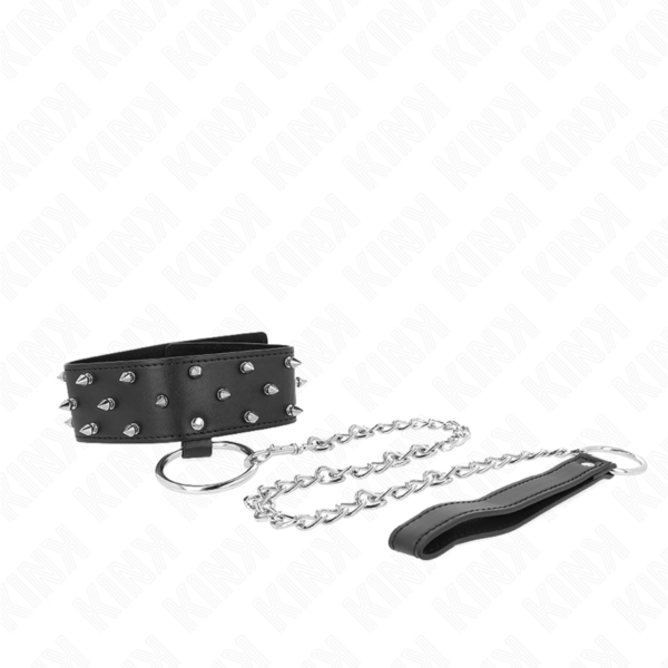 kink---collar-con-correa-65-cm-con-tachuelas-plateadas-modelo-5-ajustable-36-43-cm-x-5-cm-3