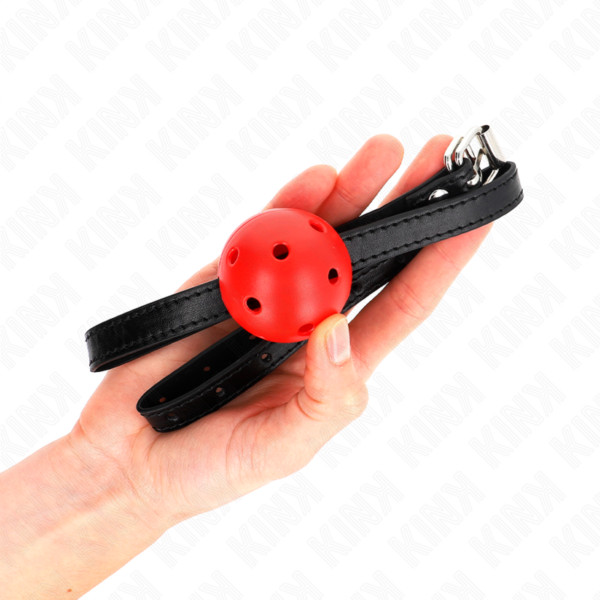 kink---mordaza-de-bola-4.5-cm-transpirable-simplicity-rojo-62-x-1.5-cm-2