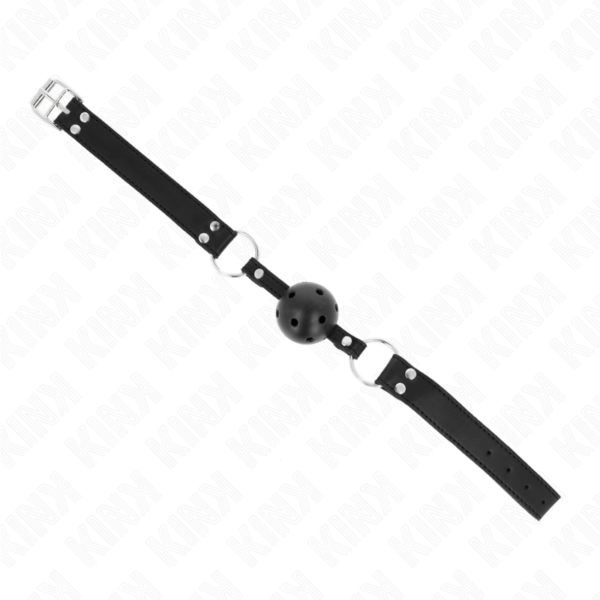 kink---mordaza-de-bola-4-cm-transpirable-con-doble-remache-modelo-1-negro-62-x-2.5-cm-ajustable-42-58-cm-2